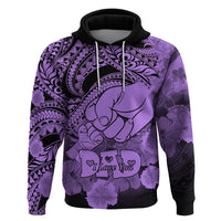 Polynesian Pride Happy Father Day Hoodie I Love You Dad - Polynesian Tribal Purple - Wonder Print Shop