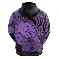 Polynesian Pride Happy Father Day Hoodie I Love You Dad - Polynesian Tribal Purple - Wonder Print Shop