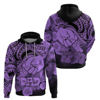 Polynesian Pride Happy Father Day Hoodie I Love You Dad - Polynesian Tribal Purple - Wonder Print Shop