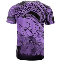 Personalised Polynesian Pride Happy Father Day T Shirt I Love You Dad - Polynesian Tribal Purple - Wonder Print Shop
