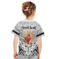 Personalised Polynesian Father's Day Gift For Dad Kid T Shirt Super Father In The World - Black Polynesian Pattern - Wonder Print Shop