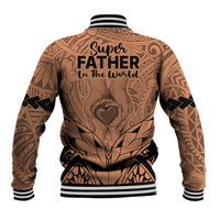 Polynesian Father's Day Gift For Dad Baseball Jacket Super Father In The World - Nude Polynesian Pattern LT9 - Wonder Print Shop