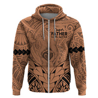 Polynesian Father's Day Gift For Dad Hoodie Super Father In The World - Nude Polynesian Pattern - Wonder Print Shop