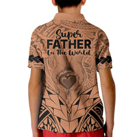 Polynesian Fathers Day Gift For Dad Polo Shirt for Kid Super Father In The World Nude Polynesian Pattern - Wonder Print Shop
