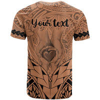 Personalised Polynesian Father's Day Gift For Dad T Shirt Super Father In The World - Nude Polynesian Pattern - Wonder Print Shop