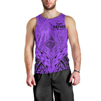 personalised-polynesian-fathers-day-gift-for-dad-men-tank-top-super-father-in-the-world-purple-polynesian-pattern