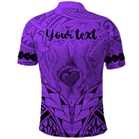 Custom Polynesian Fathers Day Gift For Dad Polo Shirt Super Father In The World Purple Polynesian Pattern - Wonder Print Shop