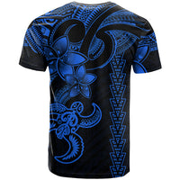 Hawaiian Tribal T Shirt Polynesian Kakau Turtle - Blue - Wonder Print Shop