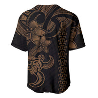 Hawaiian Tribal Baseball Jersey Polynesian Kakau Turtle - Gold LT9 - Wonder Print Shop