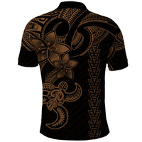 Hawaiian Tribal Polo Shirt Polynesian Kakau Turtle - Gold - Wonder Print Shop