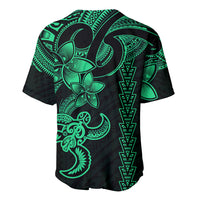 Hawaiian Tribal Baseball Jersey Polynesian Kakau Turtle - Green LT9 - Wonder Print Shop