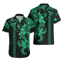 Hawaiian Tribal Hawaiian Shirt Polynesian Kakau Turtle - Green - Wonder Print Shop