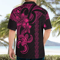Hawaiian Tribal Hawaiian Shirt Polynesian Kakau Turtle - Pink - Wonder Print Shop