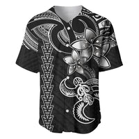 Hawaiian Tribal Baseball Jersey Polynesian Kakau Turtle - White LT9 - Wonder Print Shop