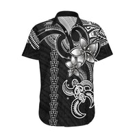 Hawaiian Tribal Hawaiian Shirt Polynesian Kakau Turtle - White - Wonder Print Shop