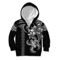 Hawaiian Tribal Kid Hoodie Polynesian Kakau Turtle - White - Wonder Print Shop