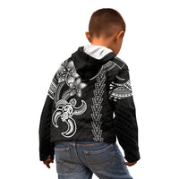 Hawaiian Tribal Kid Hoodie Polynesian Kakau Turtle - White - Wonder Print Shop