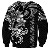 Hawaiian Tribal Sweatshirt Polynesian Kakau Turtle - White - Wonder Print Shop