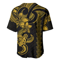 Hawaiian Tribal Baseball Jersey Polynesian Kakau Turtle - Yellow LT9 - Wonder Print Shop