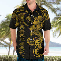Hawaiian Tribal Hawaiian Shirt Polynesian Kakau Turtle - Yellow - Wonder Print Shop