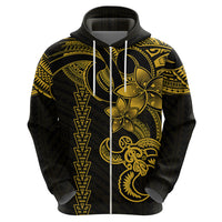 Hawaiian Tribal Hoodie Polynesian Kakau Turtle - Yellow - Wonder Print Shop