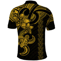 Hawaiian Tribal Polo Shirt Polynesian Kakau Turtle - Yellow - Wonder Print Shop