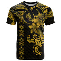 Hawaiian Tribal T Shirt Polynesian Kakau Turtle - Yellow - Wonder Print Shop