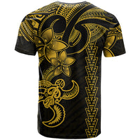 Hawaiian Tribal T Shirt Polynesian Kakau Turtle - Yellow - Wonder Print Shop