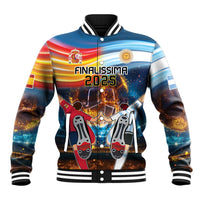 Custom Spain and Argentina Football Baseball Jacket Finalissima Make History Together LT9 - Wonder Print Shop