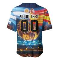 Custom Spain and Argentina Football Baseball Jersey Finalissima Make History Together LT9 - Wonder Print Shop