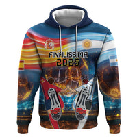 Custom Spain and Argentina Football Hoodie Finalissima Make History Together - Wonder Print Shop