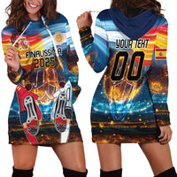 Custom Spain and Argentina Football Hoodie Dress Finalissima Make History Together - Wonder Print Shop