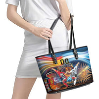 Custom Spain and Argentina Football Leather Tote Bag Finalissima Make History Together - Wonder Print Shop