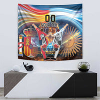 Custom Spain and Argentina Football Tapestry Finalissima Make History Together - Wonder Print Shop