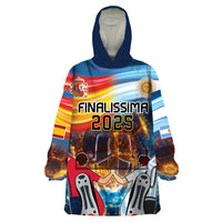 Custom Spain and Argentina Football Wearable Blanket Hoodie Finalissima Make History Together - Wonder Print Shop