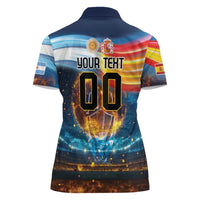 Custom Spain and Argentina Football Women Polo Shirt Finalissima Make History Together - Wonder Print Shop