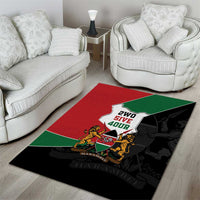 Kenya 254 Area Rug Kenyan Flag Map Double Lion Shield - Wonder Print Shop
