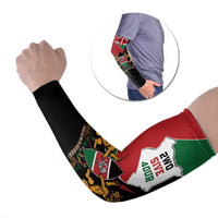 Kenya 254 Arm Sleeves Kenyan Flag Map Double Lion Shield - Wonder Print Shop