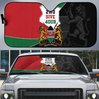 Kenya 254 Auto Sun Shade Kenyan Flag Map Double Lion Shield - Wonder Print Shop