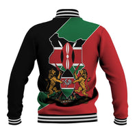 Kenya 254 Baseball Jacket Kenyan Flag Map Double Lion Shield - Wonder Print Shop