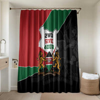 Kenya 254 Bathroom Set Kenyan Flag Map Double Lion Shield - Wonder Print Shop