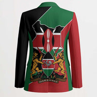 Kenya 254 Blazer Kenyan Flag Map Double Lion Shield - Wonder Print Shop