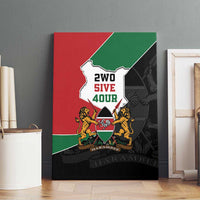 Kenya 254 Canvas Wall Art Kenyan Flag Map Double Lion Shield - Wonder Print Shop