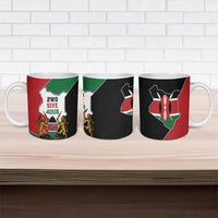 Kenya 254 Ceramic Mug Kenyan Flag Map Double Lion Shield - Wonder Print Shop