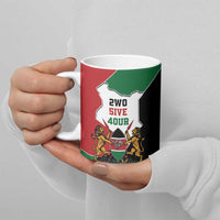 Kenya 254 Ceramic Mug Kenyan Flag Map Double Lion Shield - Wonder Print Shop