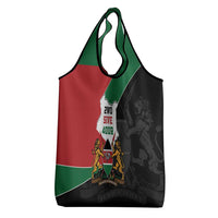 Kenya 254 Grocery Bag Kenyan Flag Map Double Lion Shield - Wonder Print Shop