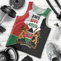 Kenya 254 Men Tank Top Kenyan Flag Map Double Lion Shield - Wonder Print Shop