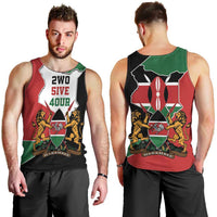 Kenya 254 Men Tank Top Kenyan Flag Map Double Lion Shield - Wonder Print Shop