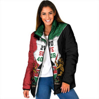 Kenya 254 Padded Jacket Kenyan Flag Map Double Lion Shield - Wonder Print Shop