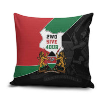 Kenya 254 Pillow Cover Kenyan Flag Map Double Lion Shield - Wonder Print Shop